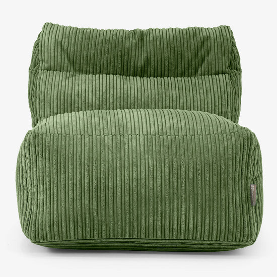 Modulares Sofa Sitzsack, Mittelteil - Cord Nadelwaldgrün 02