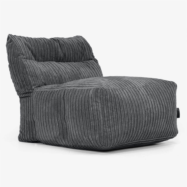 Modulares Sofa Sitzsack, Mittelteil - Cord Schwarz 01