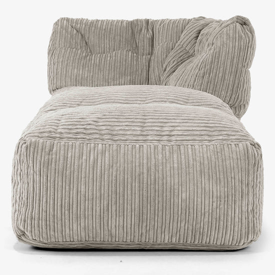 Modulares Sofa Sitzsack, Rechte Chaiselongue - Cord Nerzfarben 02