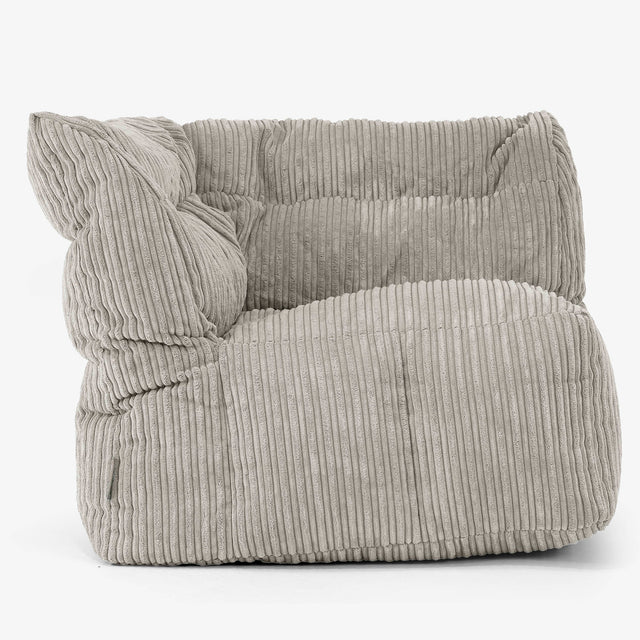 Modulares Sofa Sitzsack, Rechtes Eckteil - Cord Nerzfarben 01