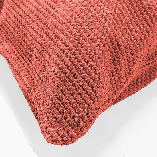 Nackenrolle Dekokissen / Sofa Kissenbezug 20 x 55cm - Pom-Pom Kürbisorange 03