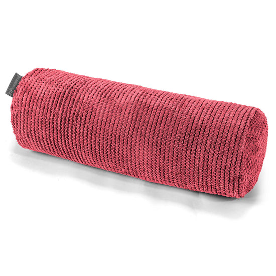 Nackenrolle Dekokissen / Sofa Kissenbezug 20 x 55cm - Pom-Pom Pastellrot 01