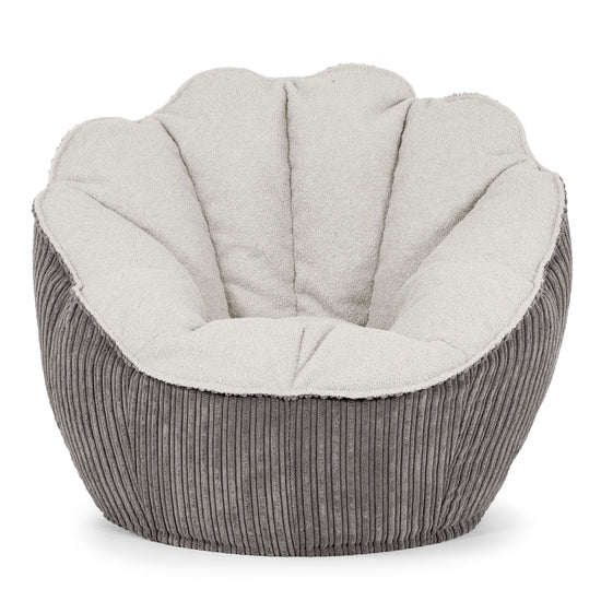 Natalia Sacco Sitzsack Stuhl - Bouclé & Cord Graphitgrau 01