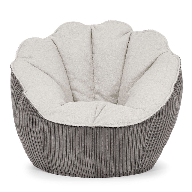 Natalia Sacco Sitzsack Stuhl - Bouclé & Cord Graphitgrau 01
