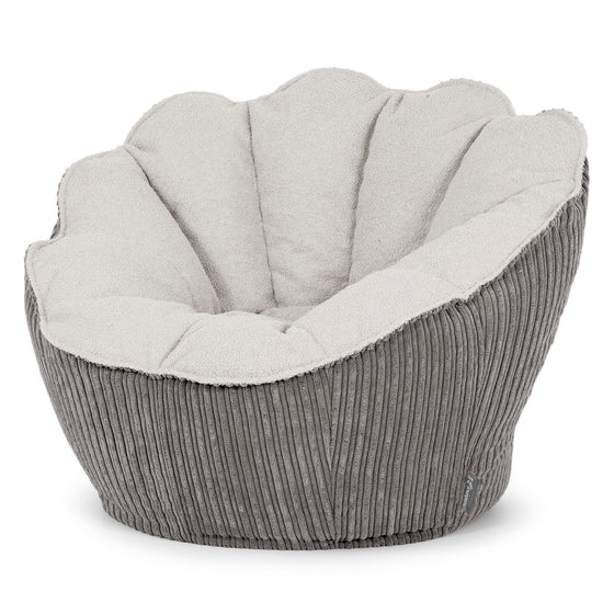 Natalia Sacco Sitzsack Stuhl - Bouclé & Cord Graphitgrau 02