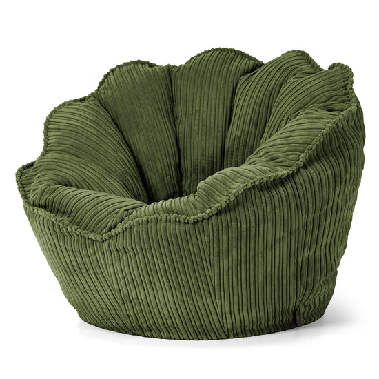 Natalia Sacco Sitzsack Stuhl - Cord Nadelwaldgrün 02