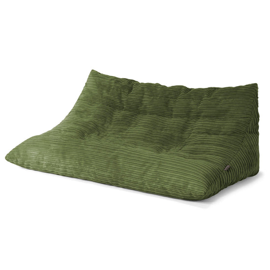 Noah Sitzsack-Bodensofa - Cord Nadelwaldgrün 02