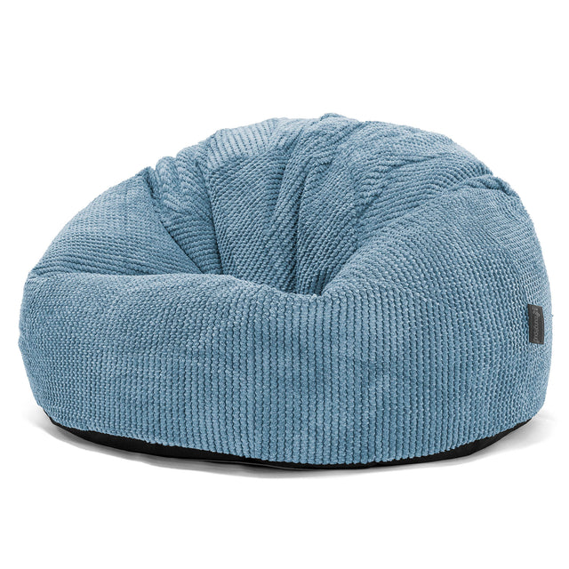 Klassischer Sitzsack Sessel - Pom-Pom Himmelblau 01