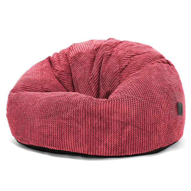 Klassischer Sitzsack Sessel - Pom-Pom Pastellrot 01