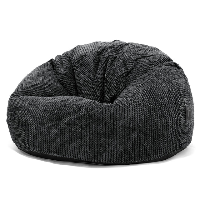 Klassischer Sitzsack Sessel - Pom-Pom Schwarz 01