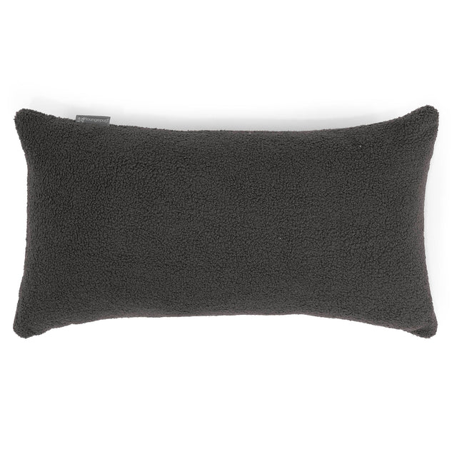 Riesen Dekokissen / Sofa Kissenbezug 40 x 70cm - Bouclé Graphitgrau 01
