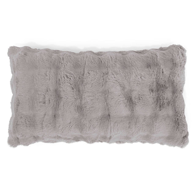 Riesen Dekokissen / Sofa Kissenbezug 40 x 70cm - Bubble Pelz Grau 01
