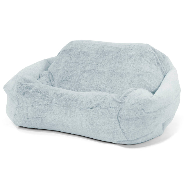 Sabine Sitzsack Sessel - Kaninchen Kunstfell Pastellblau 01