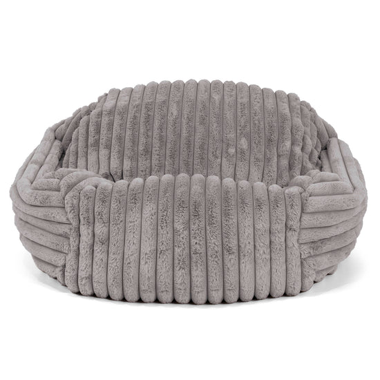 Sabine Sitzsack Sessel - Ultra Plüsch Cord Grau 02