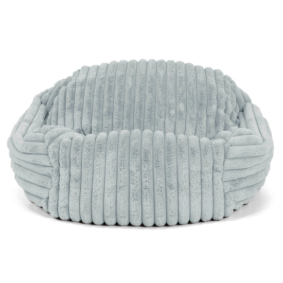 Sabine Sitzsack Sessel - Ultra Plüsch Cord Taubenblau 02