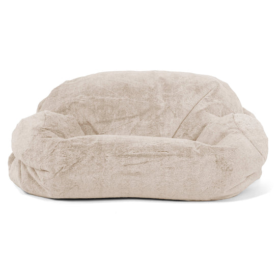 Sabine Sitzsack Sofa - Kaninchen Kunstfell Goldbraun 02
