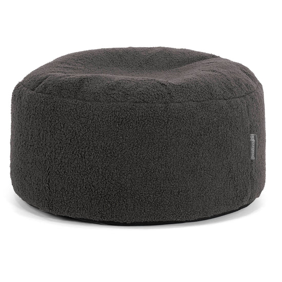 Sitzhocker mit Tablett - Bouclé Graphitgrau 02