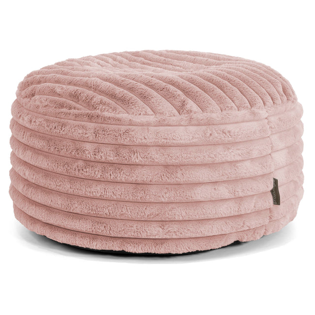 Sitzhocker Pouf - Ultra Plüsch Cord Pastellrosa 01