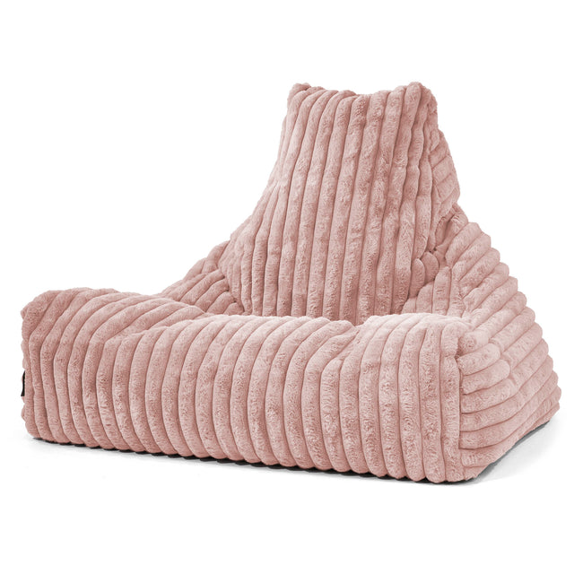 Sitzsack Lounge Sessel - Ultra Plüsch Cord Pastellrosa 01