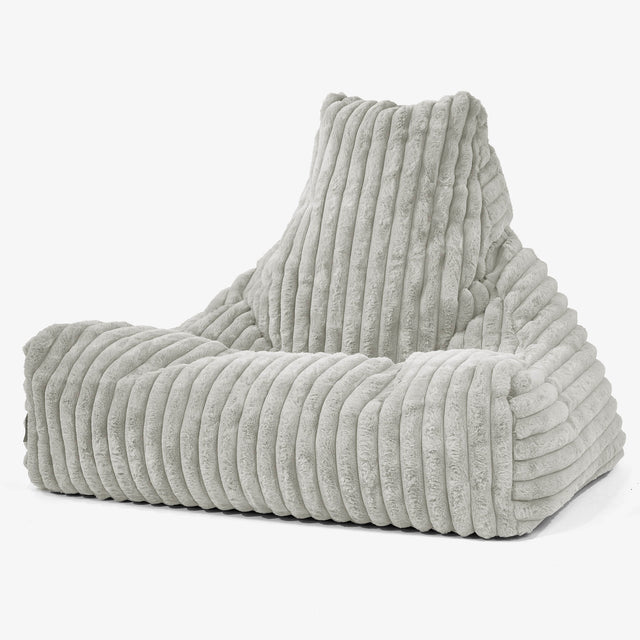 Sitzsack Lounge Sessel - Ultra Plüsch Cord Salbeigrün 01