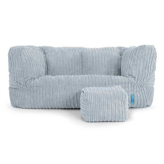 Kindersofa Albert 2-6 jahren - Cord Baby Blau 02