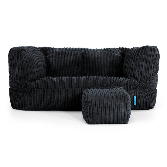 Kindersofa Albert 2-6 jahren - Cord Schwarz 02