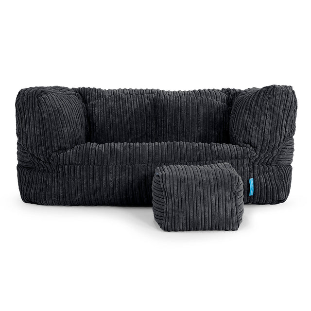 Kindersofa Albert 2-6 jahren - Cord Schwarz 02