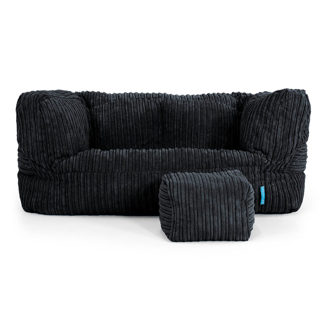 Kindersofa Albert 2-6 jahren - Cord Schwarz 02