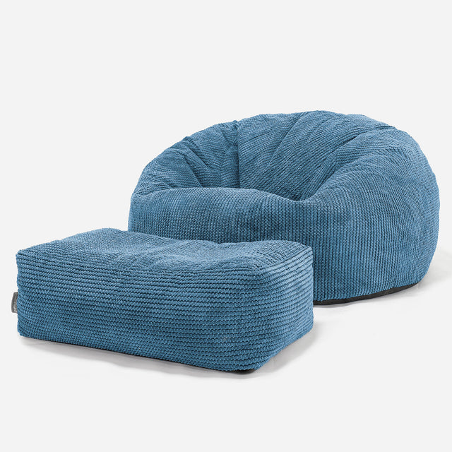 Sitzsack Sofa - Pom-Pom Himmelblau 02