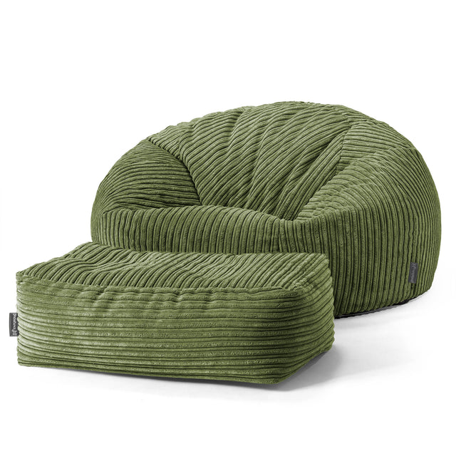 Sitzsack Sofa - Cord Nadelwaldgrün 02