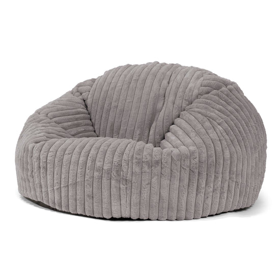 Sitzsack Sofa - Ultra Plüsch Cord Grau 01