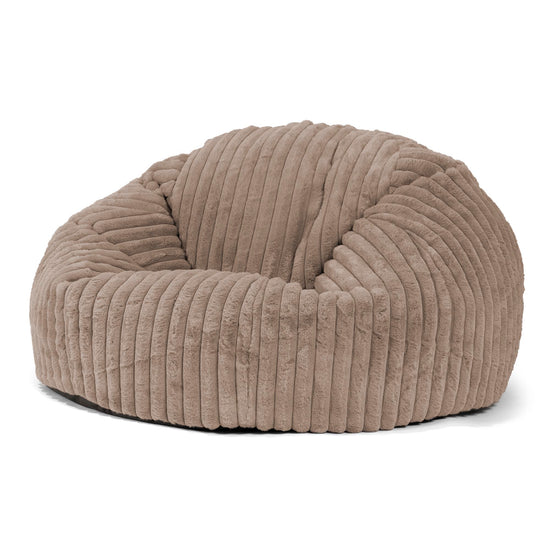 Sitzsack Sofa - Ultra Plüsch Cord Nerzfarben 01