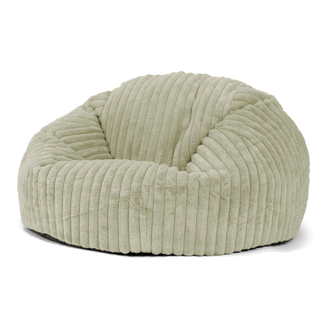 Sitzsack Sofa - Ultra Plüsch Cord Salbeigrün 01