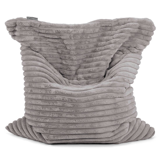 Sitzsack XXL - Ultra Plüsch Cord Grau 01