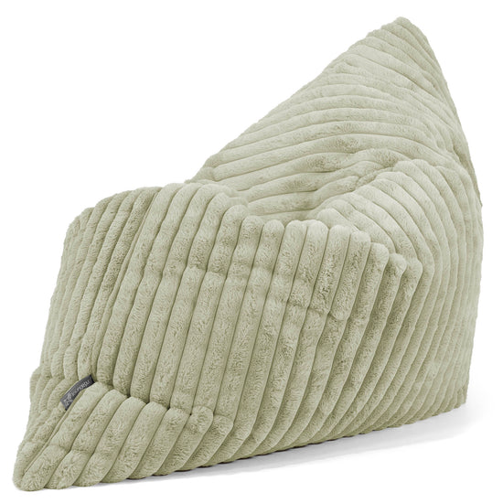 Sitzsack XXL - Ultra Plüsch Cord Salbeigrün 02