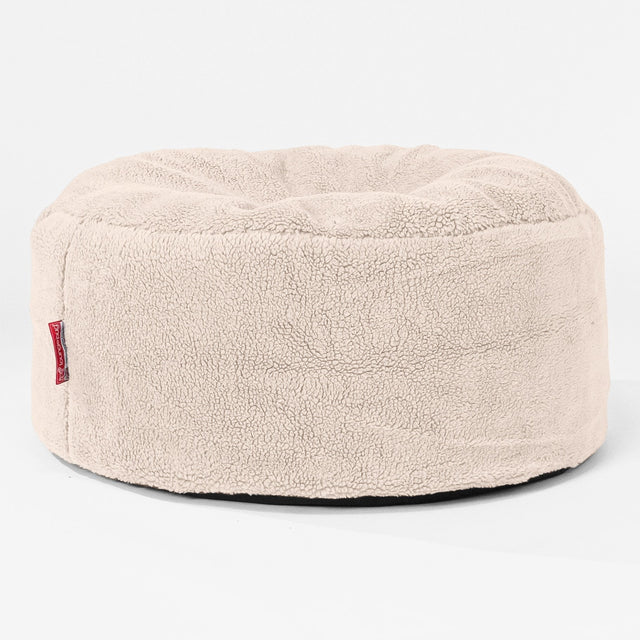 Sitzhocker Pouf Ersatz Bezug - Teddy Kunstfell 01