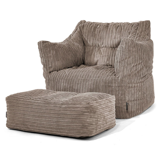 Victor Sitzsack Sessel - Cord Beigegrau 02