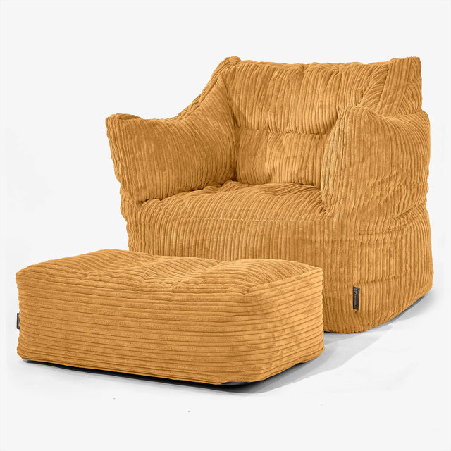 Victor Sitzsack Sessel - Cord Goldhonig 02