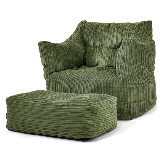 Victor Sitzsack Sessel - Cord Nadelwaldgrun 02