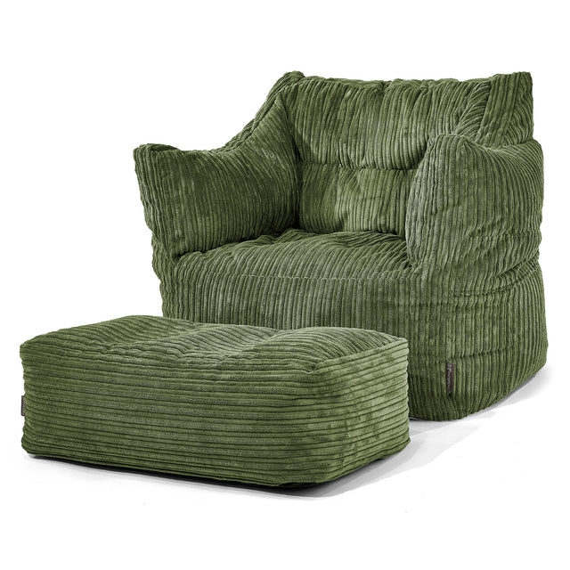Victor Sitzsack Sessel - Cord Nadelwaldgrun 02