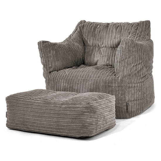 Victor Sitzsack Sessel - Cord Schiefergrau 02