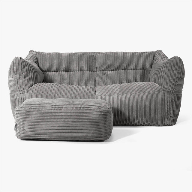 Victor Sitzsack Sofa - Cord Schiefergrau 02