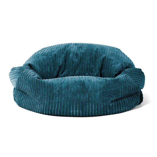 Sabine Sitzsack Sofa - Cord Blaugrün 02