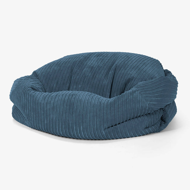 Sabine Sitzsack Sofa - Cord Marineblau 01