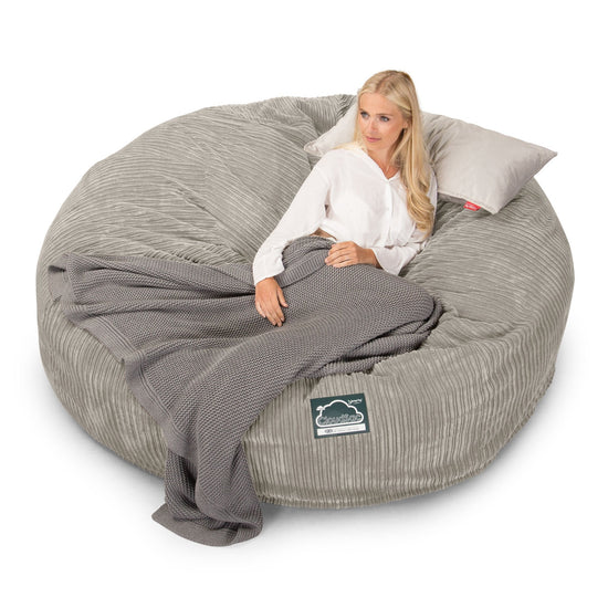 Lounge Pug, CloudSac 3000 XXL, Kingsize Memory, Schaum Sitzsacksofa, Schlafsofa, Cord Nerzfarben