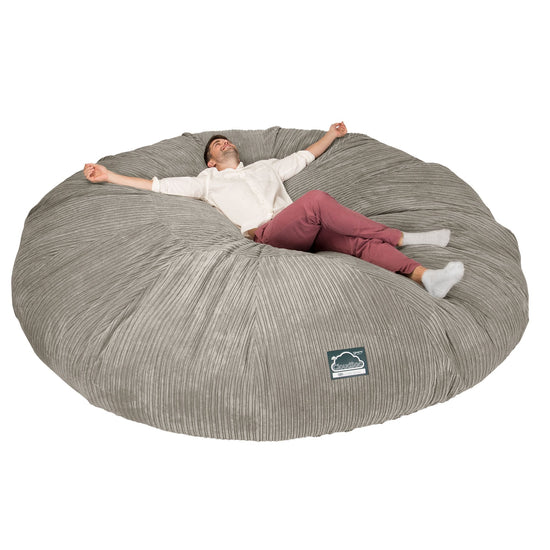 Lounge Pug, CloudSac 5000 XXXXXL, Gigantischer Memory-Schaum Sitzsacksofa, Schlafsofa, Cord Nerzfarben