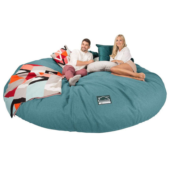Lounge Pug, CloudSac 5000 XXXXXL, Gigantischer Memory-Schaum Sitzsacksofa, Schlafsofa, Interalli Wolle Aqua