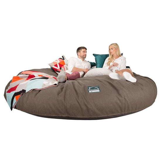 Lounge Pug, CloudSac 5000 XXXXXL, Gigantischer Memory-Schaum Sitzsacksofa, Schlafsofa, Interalli Wolle Biscuit