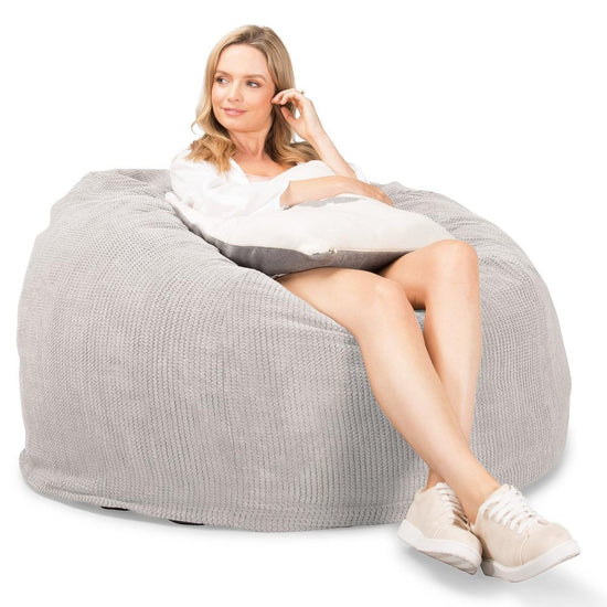 Lounge Pug, CloudSac 510 XL, XL Memory-Schaum Sitzsack, Pom-Pom Creme