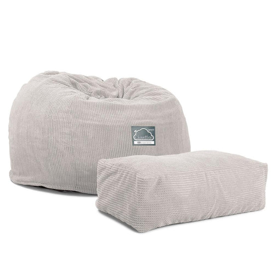 Lounge Pug, CloudSac 510 XL, XL Memory-Schaum Sitzsack, Pom-Pom Creme
